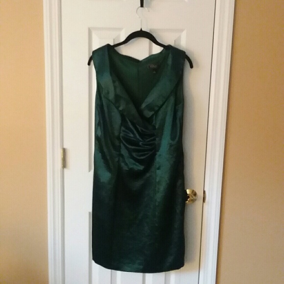 dressbarn green dress Olive Green Short Sleeve Safari Style Dress – Dressbarn main image 1